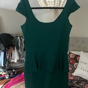 Green Amanda Uprichard Peplum dress